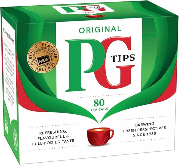 PG Tips Tea Original Medium Box (Pack of 80 Tea Bags) 232g