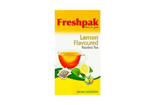 Freshpak Rooibos Tea Lemon Flavor Teabags (Pack of 20 Bags) 50g