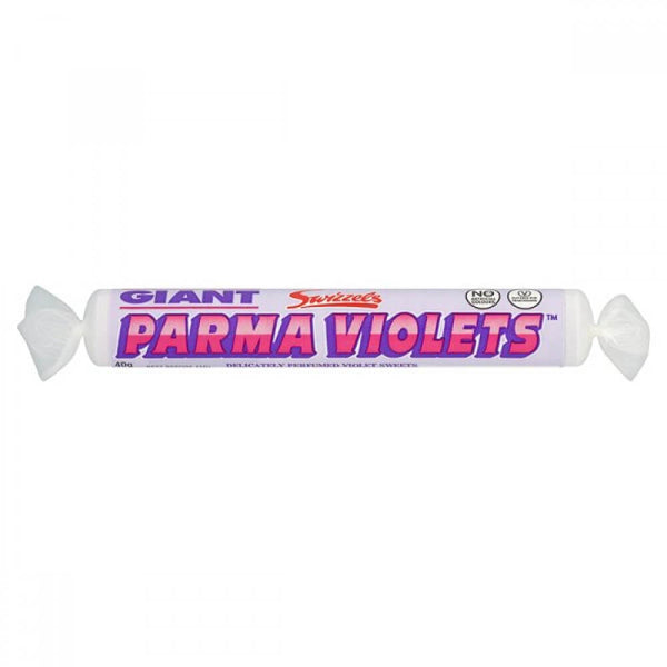 BEST BY DECEMBER 2024: Swizzles Matlow Parma Violets Giant Roll 40g