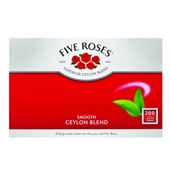 BEST BY FEBRUARY 2025: Five Roses Tagless Tea Bags (Pack of 200 Bags) 500g