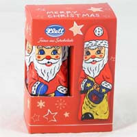 Klett Milk Chocolate Solid Santa Claus Box (Pack of 10) 125g