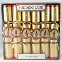 Pudding Lane Christmas Crackers Big Ben with Gold Background 12 X 12.5 Inch 468g