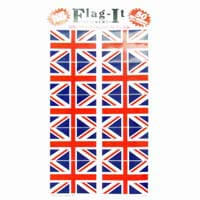 British Brands Stickers United Kingdom Flag (10 Stickers Per Sheet) 1.5" X 1" 10g
