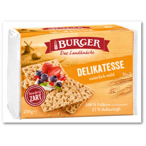 BEST BY JANUARY 2025: Burger Wholemeal Light Rye Crispbread 250g