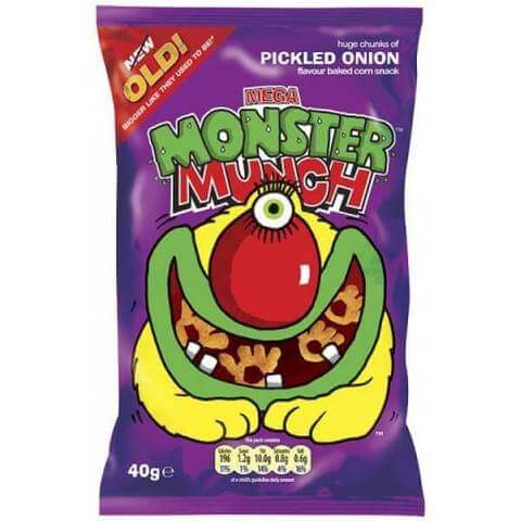 Walkers Crisps Monster Munch Pickled Onion Flavour 40g