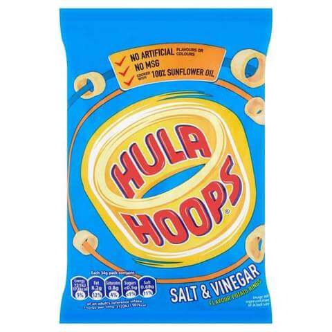 KP Hula Hoops Salt and Vinegar Potato Rings 34g