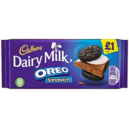 BEST BY SEPTEMBER 2024: Cadbury Dairy Milk Oreo Sandwich 96g