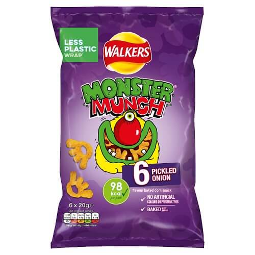 Walkers Monster Munch Pickled Onion 6Pack 120g