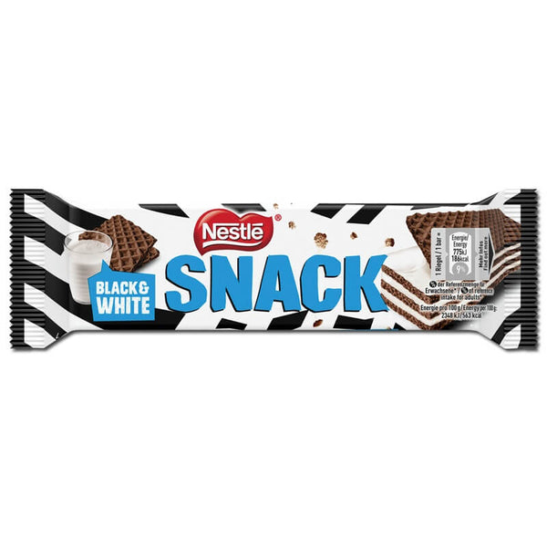 BEST BY SEPTEMBER 2024: Nestle Snack Black and White Chocolate Wafers with White Creamy Filling 33g