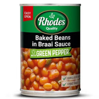 Rhodes Beans in Braai Sauce with Green Pepper 410g