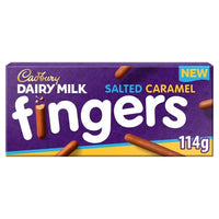 BEST BY JANUARY 2025: Cadbury Salted Caramel Fingers 114g