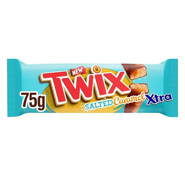 BEST BY SEPTEMBER 2024: Twix Twin Salted Caramel Bar Extra 75g