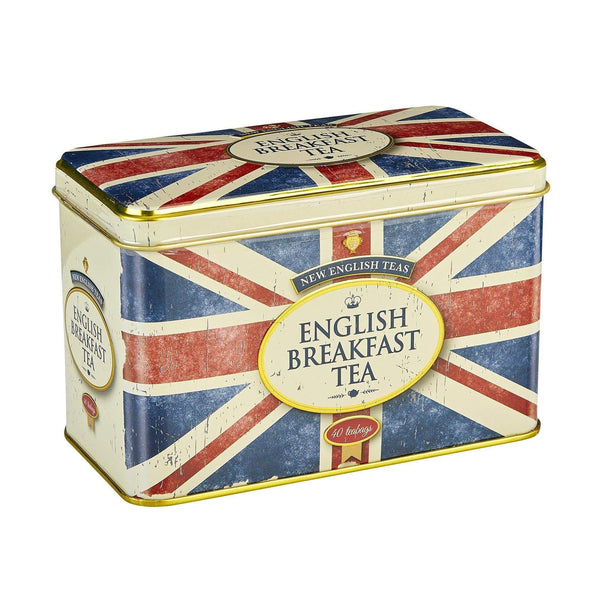 New English Teas Best Of British Union Jack Tea Tin 40 Tea Bags English Breakfast 80g