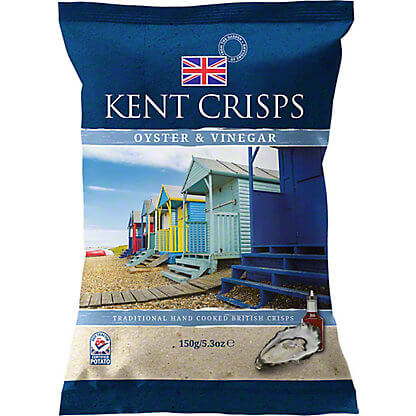 Kent Oyster and Vinegar Hand Cooked Crisps 40g