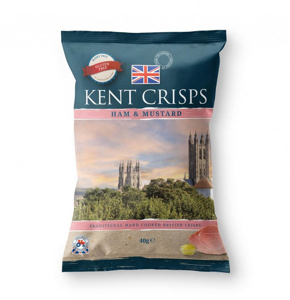 Kent Ham and Mustard Crisps 40g