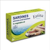 Fatina Sardinen Skinless in Vegetable Oli 125g